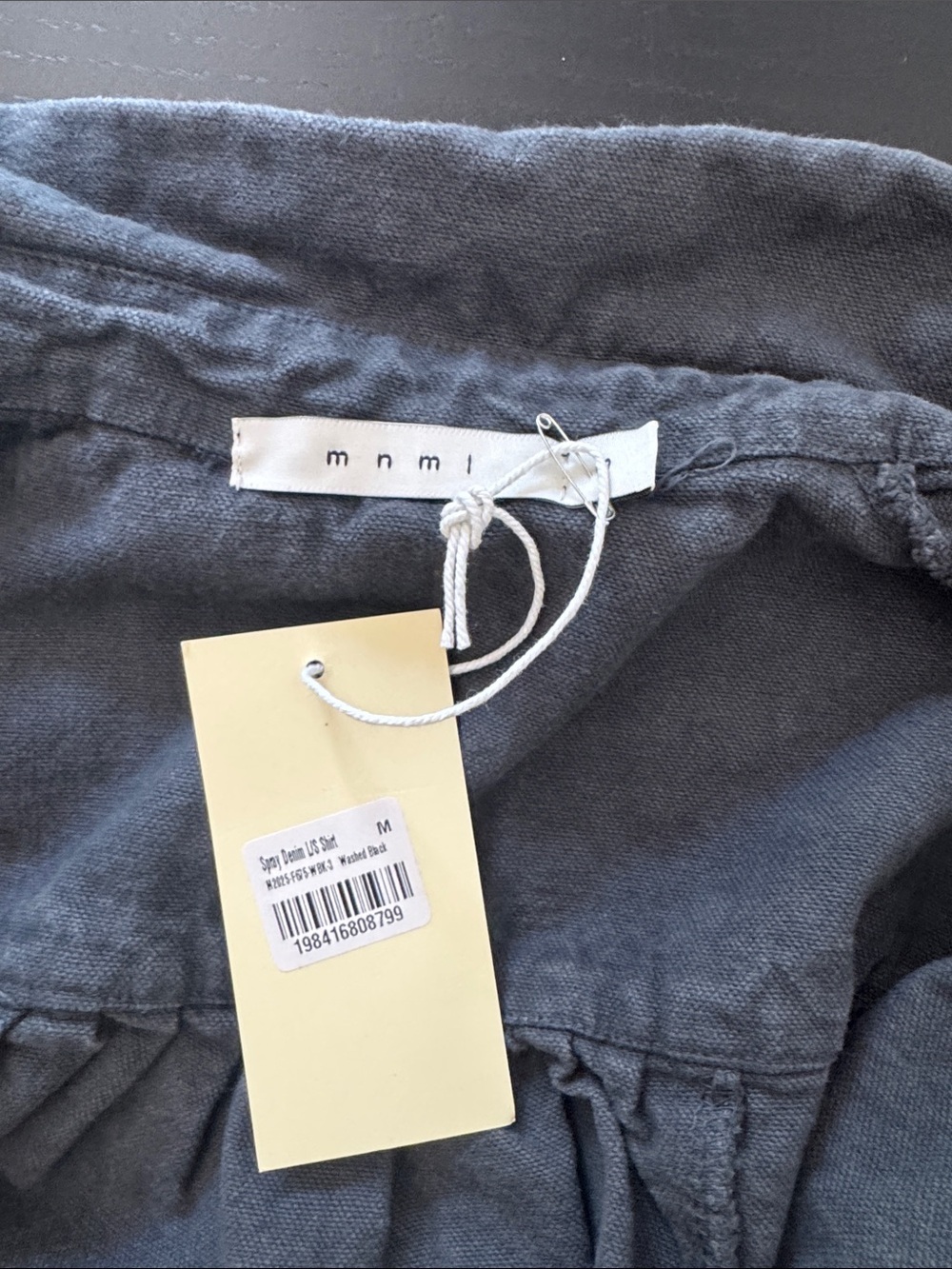MNML Spray Denim Longsleeve Shirt size Medium - Picture 4 of 6